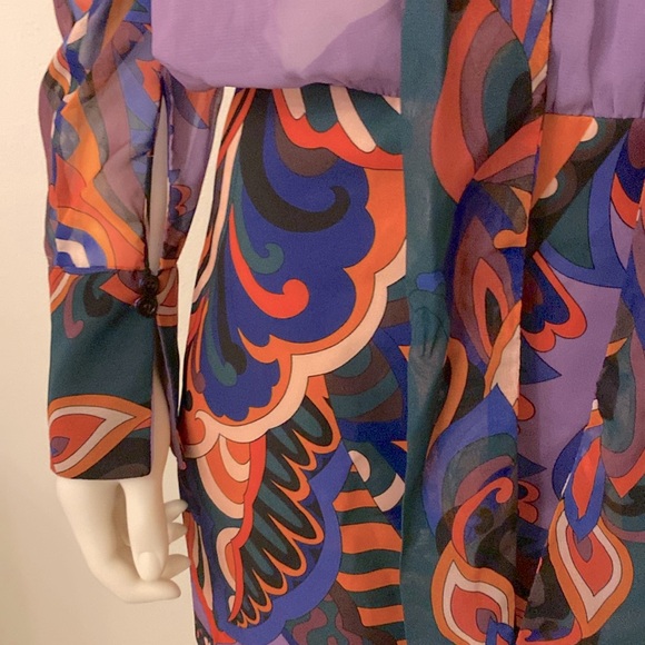 ZARA WOMEN PURPLE MULTI PUCCI PRINTED MINI DRESS NEW - Picture 11 of 11